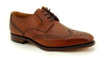 Loake Rahmengenähte Premium Herrenschuhe 4 Eye Brogue Mahogany Waterloo2