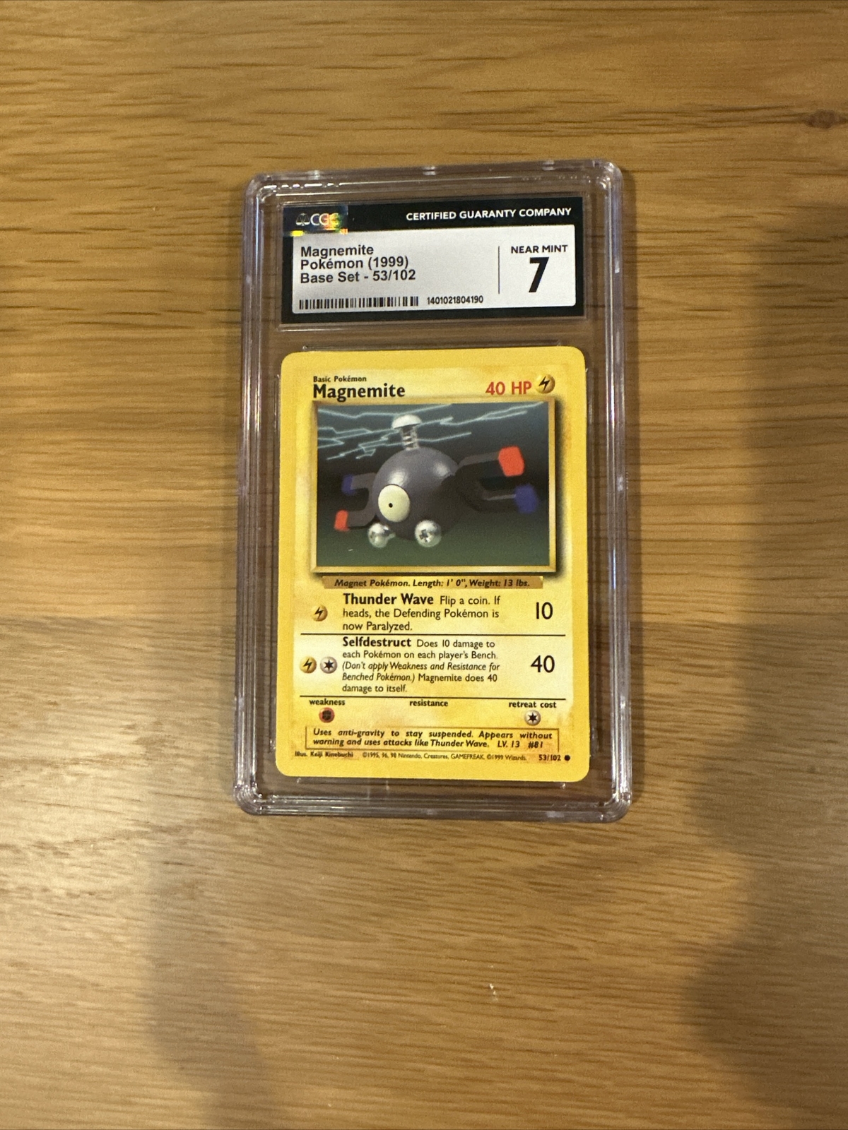 Vintage Magnemite 053/102 Base Set Pokemon Card