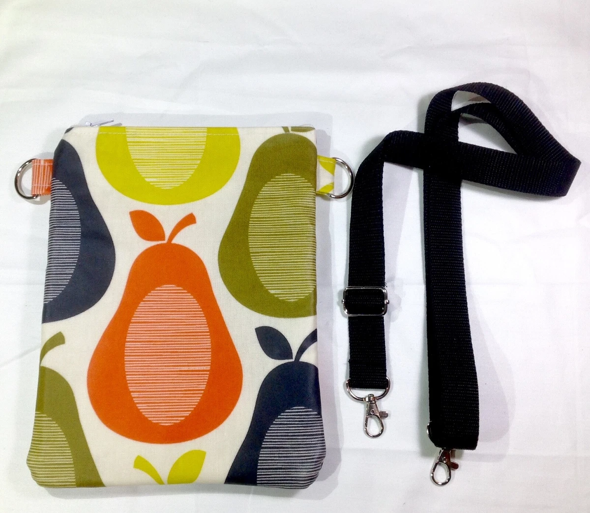 Dog Walking cross body bag, Handmade in Orla Kiely Scribble Pear oilcloth |  eBay