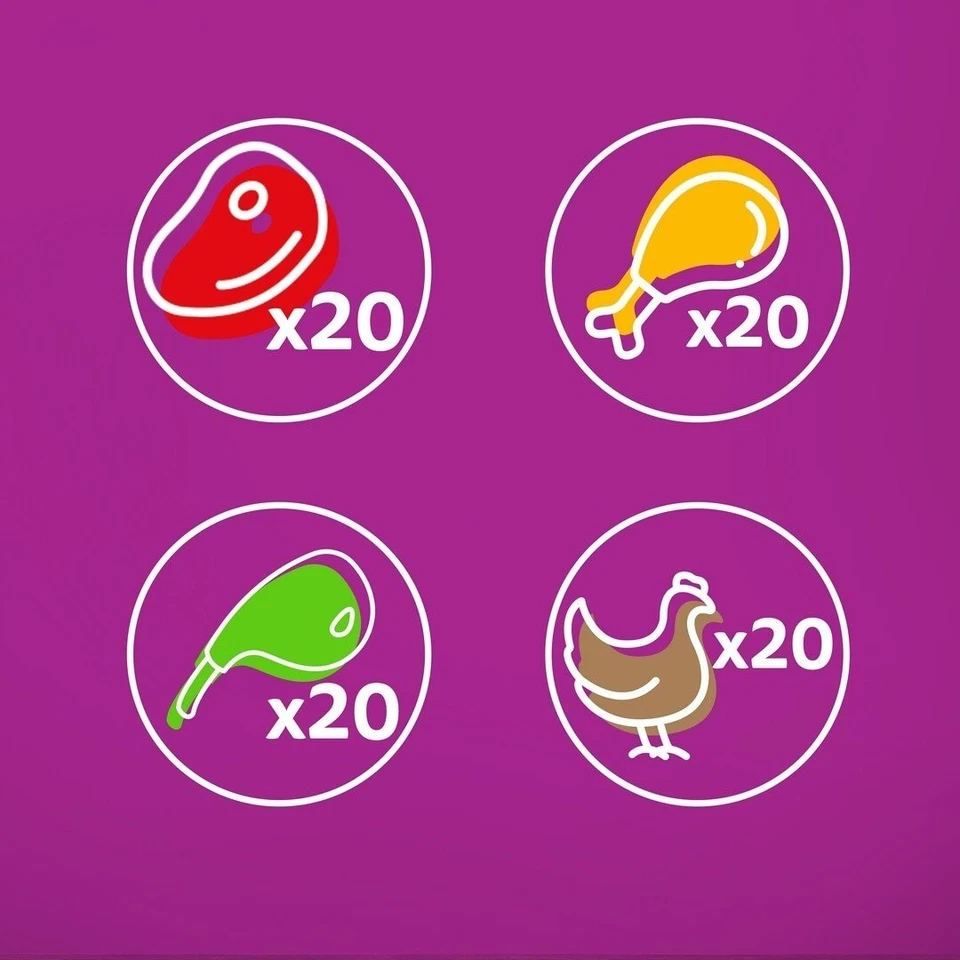 80x85g WHISKAS Nassfutter in Soße Rind, Huhn, Lamm, Geflügel für adulte Katzen - Bild 3 von 4