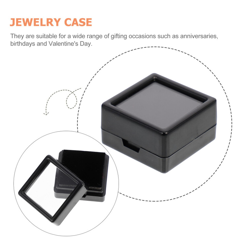 24 Pcs Gemstone Display Case Jewelry Box Square Storage Travel eBay