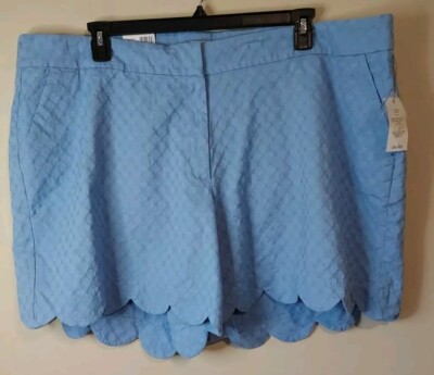 Crown And Ivy Shelby Shorts NWT 24W Periwinkle Blue 7in Inseam $55.50
