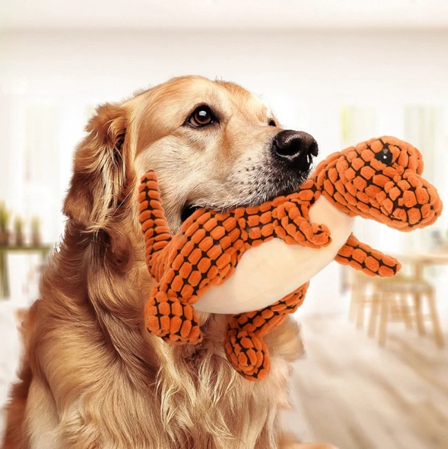 Indestructible Robust Dino Dog Toy