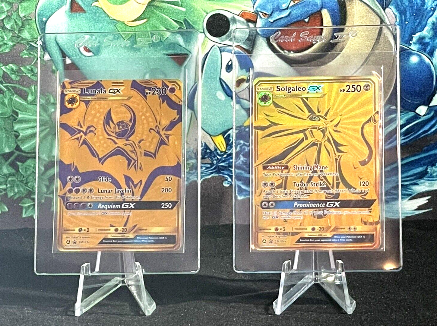 Lunala GX GOLD SECRET FULL ART RARE SM103a SM Hidden Fates Set Pokemon NM  2019