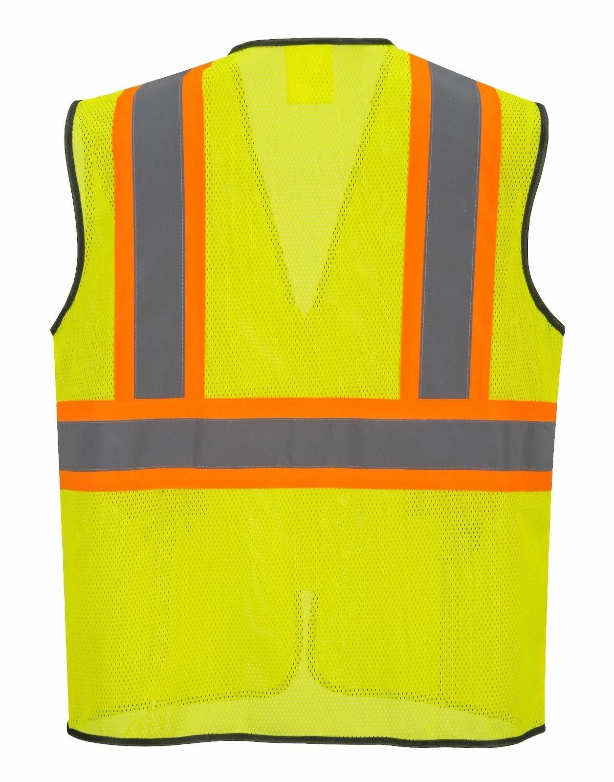 Portwest US381 Frisco Hi-Vis Contrast Reflective Safety Mesh Zipper Vest ANSI image 3