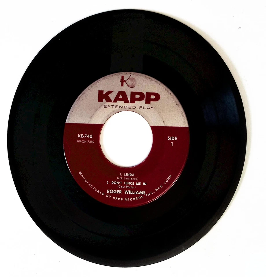 ROGER WILLIAMS LINDA/DON'T FENCE ME IN/PEG O' MY HEART/SYMPHONY VINYL 45 81-162 - Изображение 3 из 3