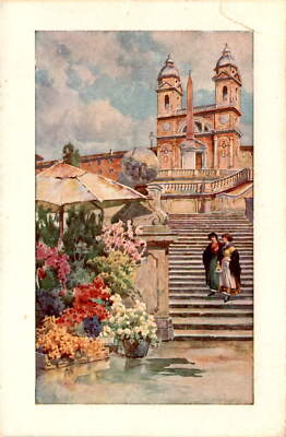 Hotel de la Ville, Via Sistina, Rome, Trinità de' Monti, Postcard