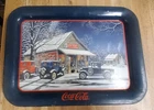 COCA COLA Coke TRAY 1995 THE GATHERING PLACE Winter Scene 13x17x1 Vintage Large