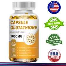 SKIN WHITENING GLUTATHIONE 1000mg Per Serve Brightening Lightening 120 Capsules