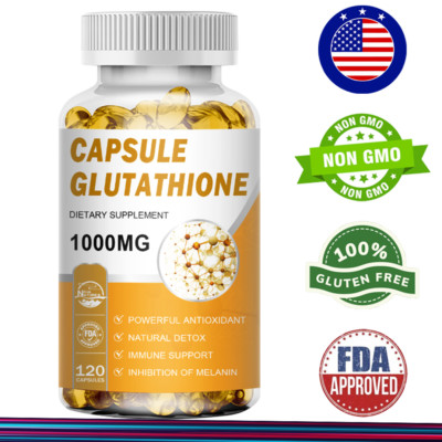 SKIN WHITENING GLUTATHIONE 1000mg Per Serve Brightening Lightening 120 Capsules