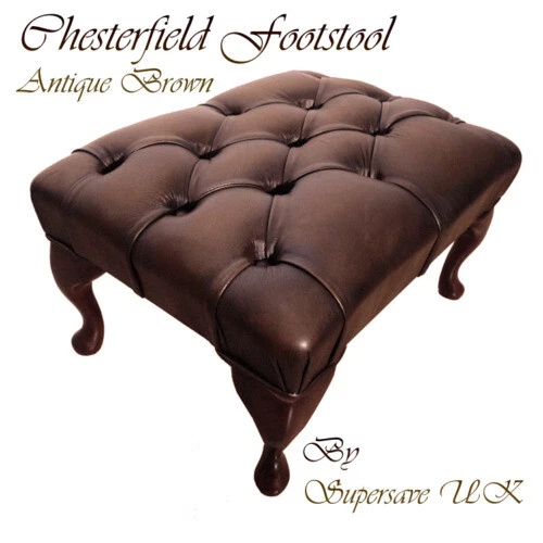 Chesterfield Ottomane & Fußhocker