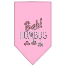 Mirage Pet Products Bah Humbug Rhinestone Bandana Light Pink, Small
