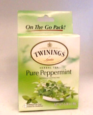 Twinings of London Pure Peppermint Herbal Tea 4 Bags On the go pack