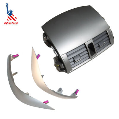 Center Dash A/C Outlet Air Vent Panel w/ Strip Trim For Toyota Corolla 2009-2013