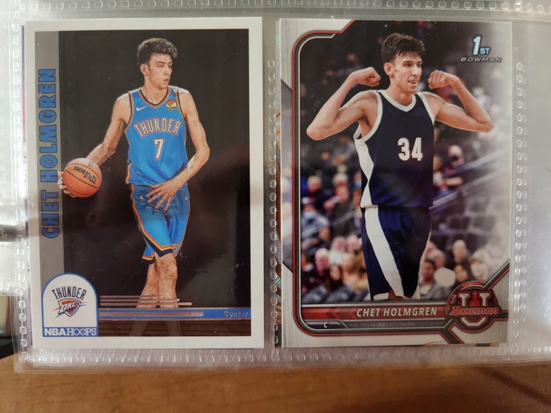 Chet Holmgren Rookies - Oklahoma City Thunder - 2 Card Lot 