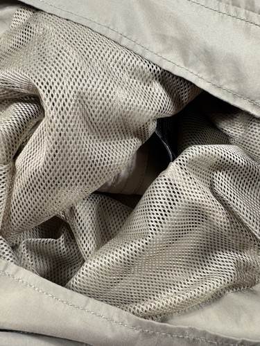 Club Monaco Windbreaker Jacket Mens Beige Full Zip Mock Neck Full Zip Mesh Lined - Picture 4 of 10