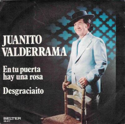 7'' Single Juanito Valderrama - En tu puerta hay una rosa  (1974)