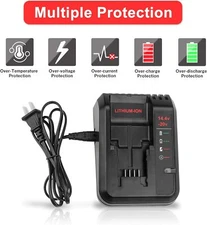 Battery / Charger Replacement for Black and Decker 20Volt MAX Lithium LBXR20