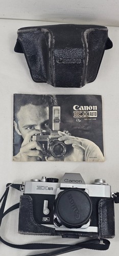 Vintage Canon EX Auto Film Camera 50mm 1.8 Lens Extra Lens Flash + more Untested - Picture 2 of 24
