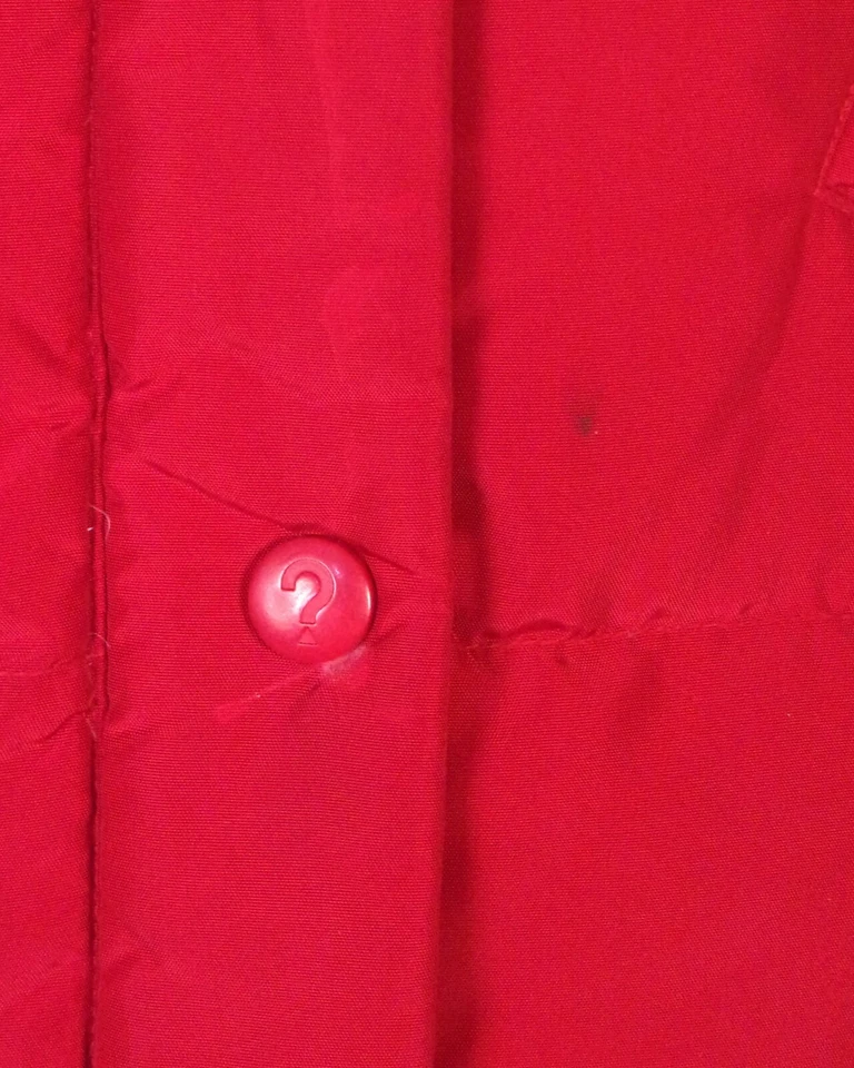 De colección Años 90 Usado en Excelente Condición Ropa Exterior Damas Rojo Hinchado Puffer Chaqueta Plumón Aves Acuáticas S Foto 2 de 4