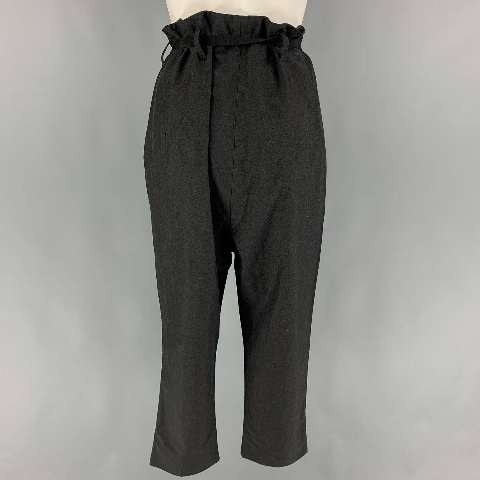 MARNI Size 4 Black Cotton High Waisted Dress Pants - image 3