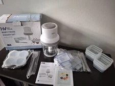 HeyValue Blue Grey Stainless Steel BPA Free Baby Food Maker Set HB-FS01