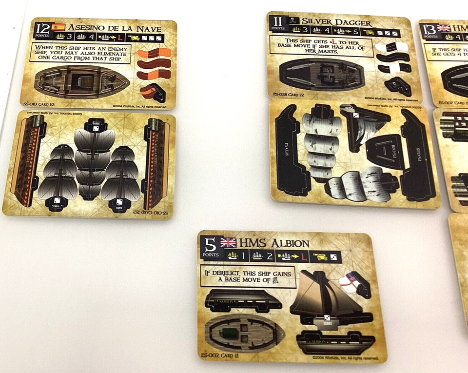 Pirates of the Spanish Main Game Cards Ships / Crew / Islands NO eBay