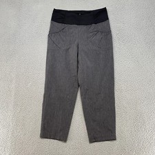 Prana Pants Womens Small Summit Crop Hiking Travel Stretch Gray Pockets Outdoor