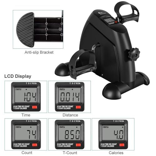 Mini Exercise Bike Under Desk Bike Pedal Exerciser Portable Foot Cycle Arm & ... - Picture 2 of 8