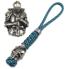 1 Pezzo Portachiavi Coltello con Rame Cavaliere Perle Cordini Tattici