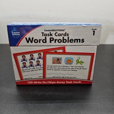 Task Cards: Word Problems, Grade 1 by Erin McCarthy (2015, Cards,Flash Cards)