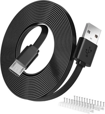 16.4ft Power Extension Cable for Wyze Cam & Security Cameras – USB Flat Charging