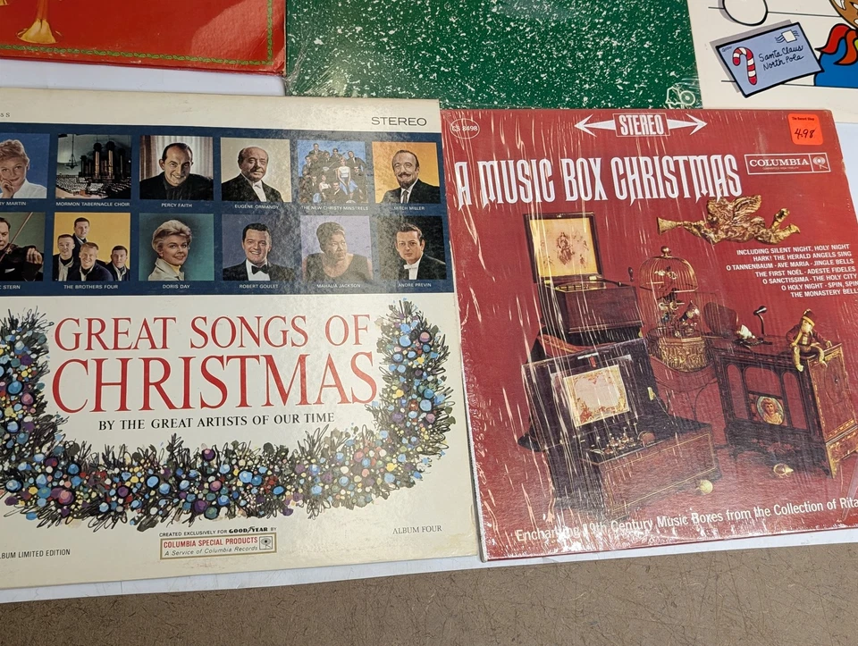 x8 LOT Christmas Records 33 RPM Henry Mancini Lawrence Welk Gene Autry Music Box - Image 3 of 4