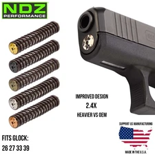 NDZ Glock 26 27 33 39 Stainless Steel Heavyweight Guide Rod Assembly ISMI Spring