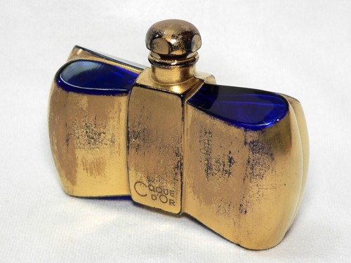 Vintage Baccarat Guerlain Coque D'Or Perfume Bottle w/ Number Matching Stopper