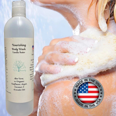 Body Wash Nourishing SLS-Free - YOU CHOOSE SCENT - Argan, Coconut, Avocado Oils