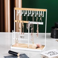 Image of Jewellery Stand Holder Multi Tier Necklace Hanging, Ring, Earring Organizer Tray