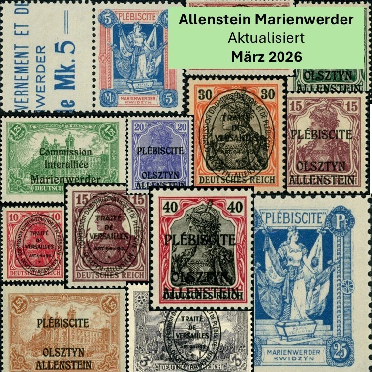 Abstimmungsgebiete Allenstein, Marienwerder: Postfrisch, Ungebraucht Auswahl - Bild 1 von 1