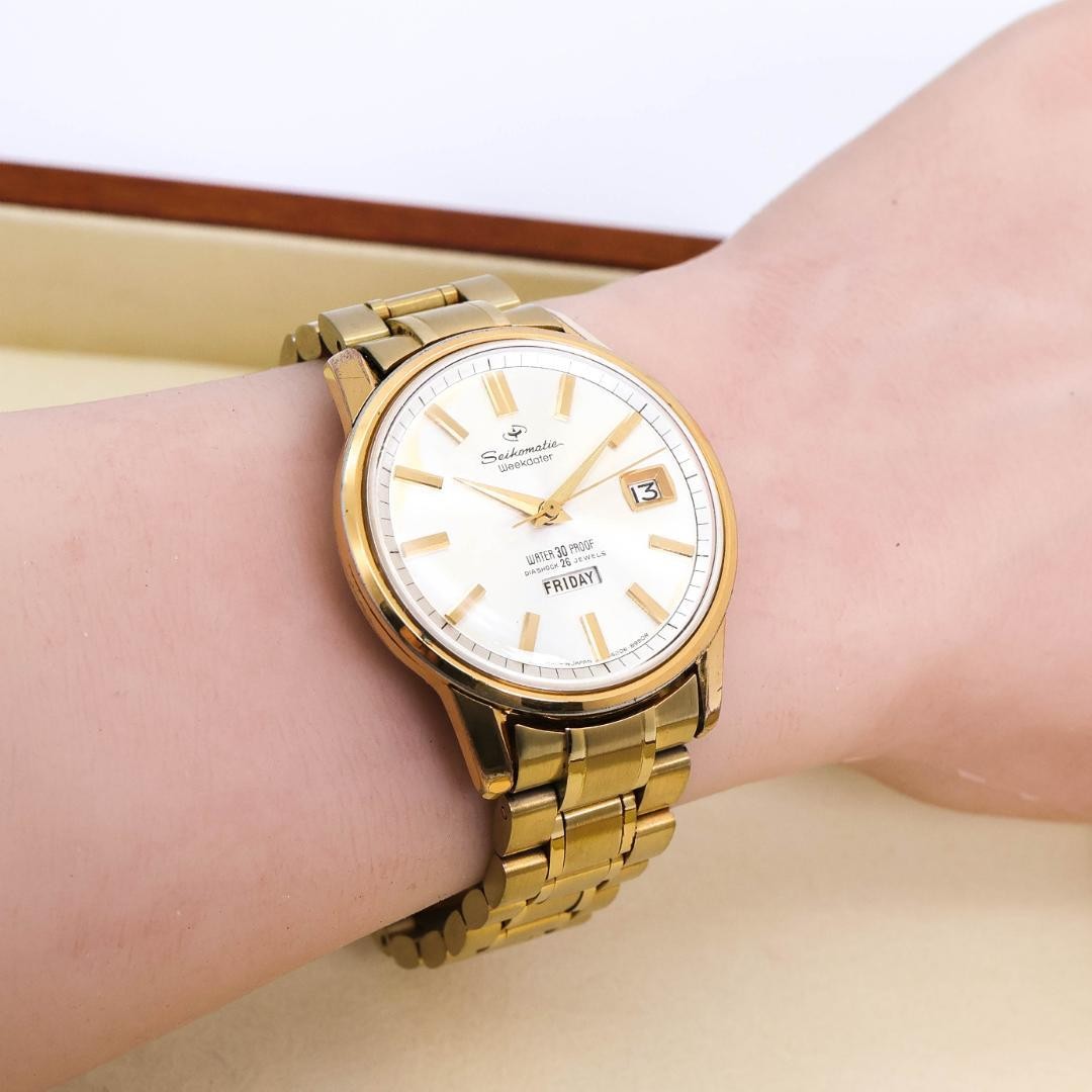 Seikomatic Watch Automatic Mechanical Weekday 255… - image 3