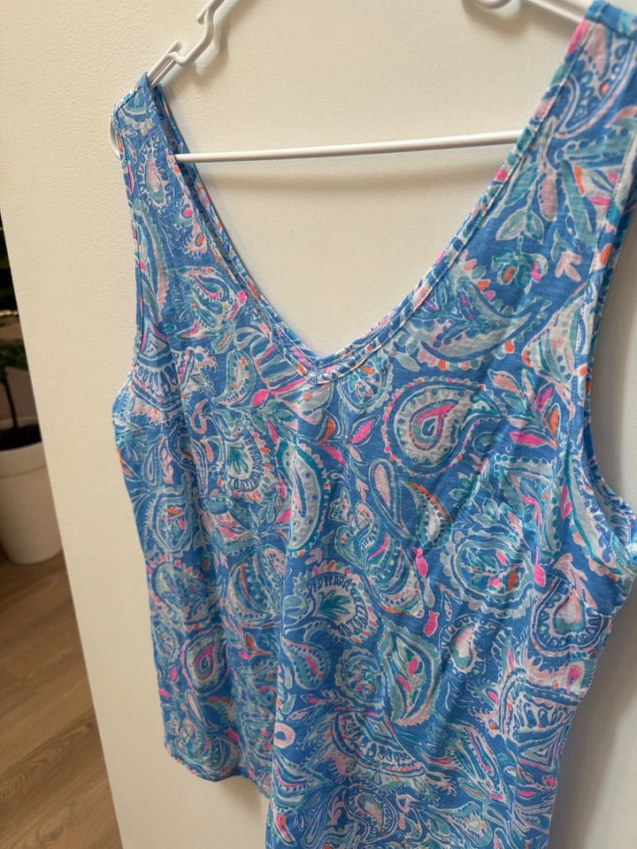 Camiseta sin mangas Lilly Pulitzer Gigi para mujer XL X-Large azul cachemira Foto 2 de 3