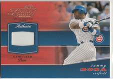 2002 Playoff Piece of the Game Bronze /250 Relic SAMMY SOSA GU Base Cubs