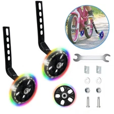Training Wheels bike fit for 12/14/16/18/20" bike with Flash Light Wheel 1 Pair