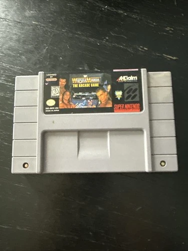 WWF Wrestle Mania The Arcade Game Super Nintendo SNES Working