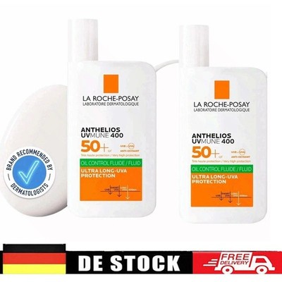 2X 50ml La Roche-Posay Anthelios UVMune 400 Oil Control Invisible Fluid SPF50+