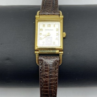 Hamilton 6270 Vintage Women's Quartz Tank Watch 11 Jewels Registered Ed