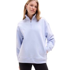 Rare Athleta Forever Fleece 1/4 Zip Sweatshirt Lilac Purple Cozy Women's Medium