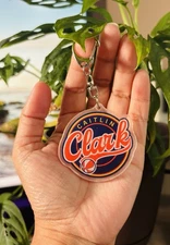 WNBA Caitlin Clark Indiana Fever Logo Acrylic Keychain Basketball GOAT