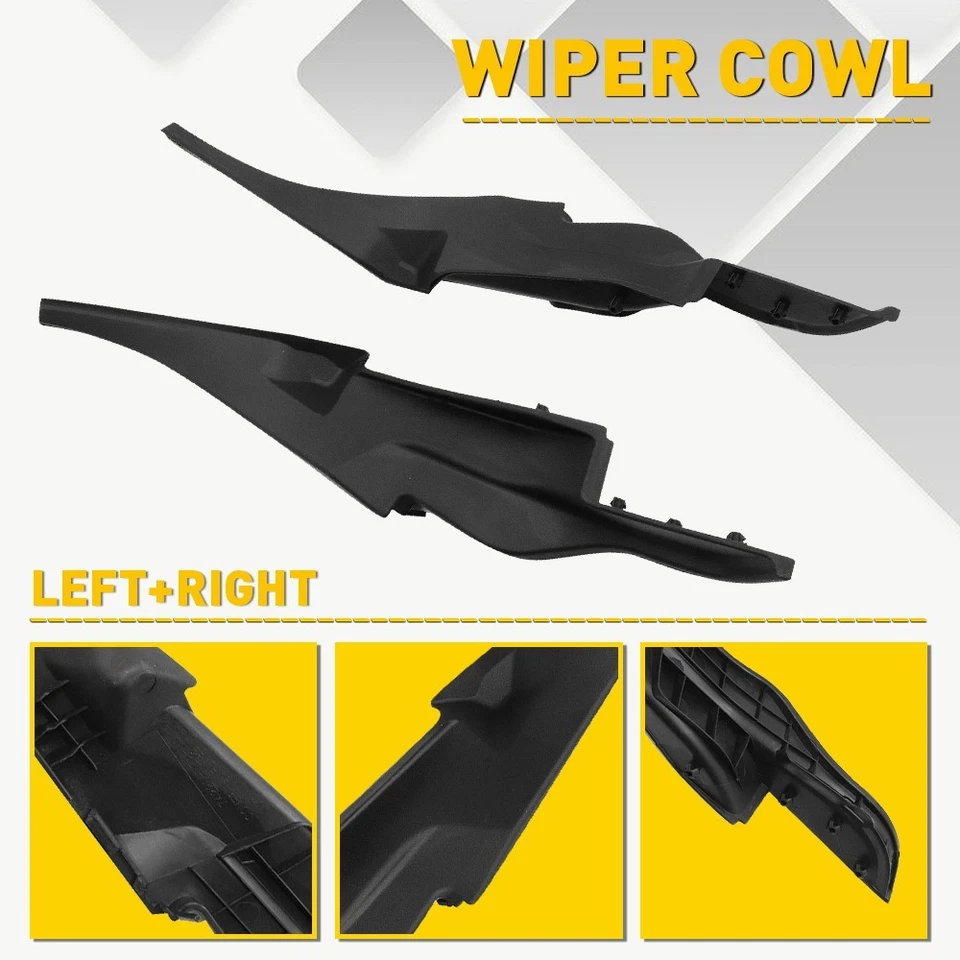 For Honda Civic 16-21 Front Windshield Wiper Side Cowl Extension Trim Cover 1~10 - Image 2 of 4