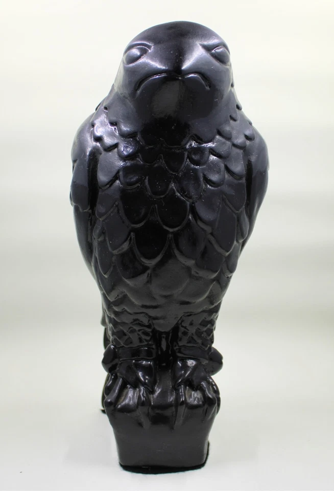 Estátua de Falcão Maltês Vintage 11” Preto Fred Sexton 1941 Réplica Resina Sólida - Imagem 2 de 4