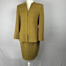Vintage Tweed Pencil Skirt Suit Attributed Hu...